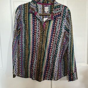 Nice+Zoe button up multi-color floral print shirt. Never worn.